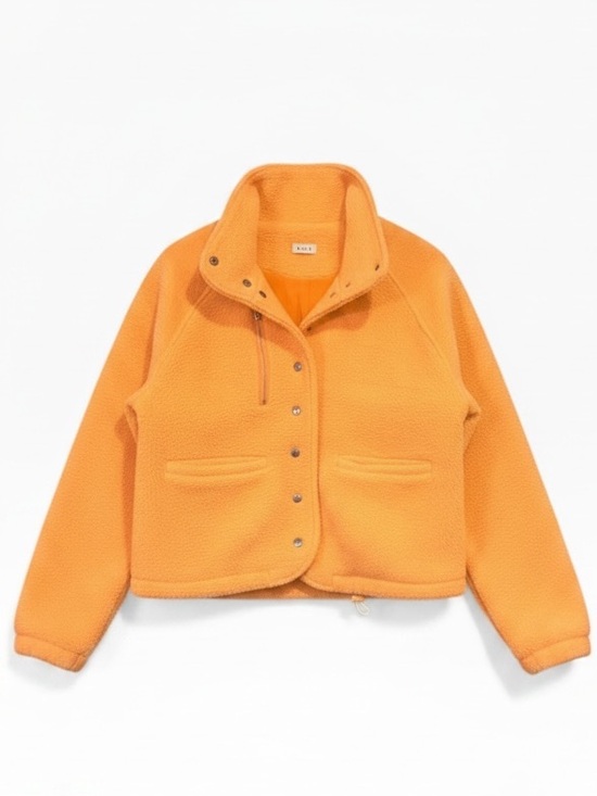 POL Jackets & Blazers - POL Snap Button Fuzzy Sherpa Long Sleeve Jacket Orange Women’s Size Small